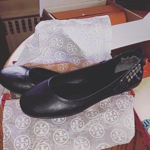 TORY BURCH Minnie Embellished Ballet Flats